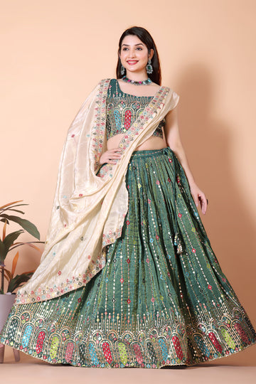 Embellished Semi Stitched Lehenga Choli