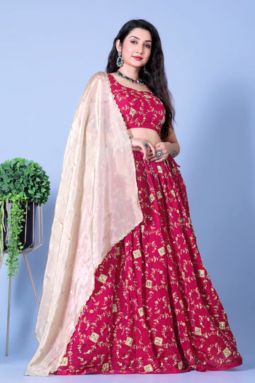 Exquisite Rani Pink Lehenga Choli for Regal Beauty